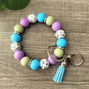 Colorful Beaded Keychain Wristlet